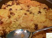 Arroz papas pasas. Receta fácil