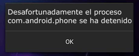 iu del sistema se ha detenido en android