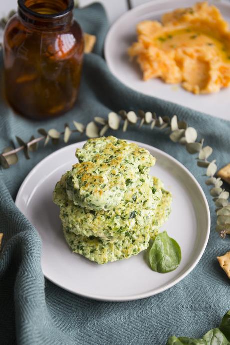 Hamburguesas de pollo y espinacas