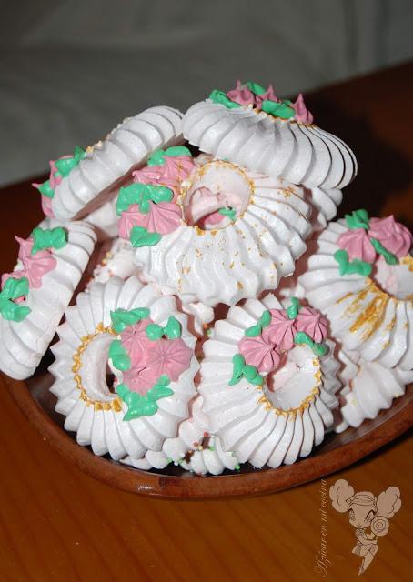 Merengues de algodón de azúcar Merengues de algodón de azúcar