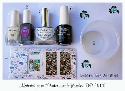 Water decals florales BP-W14