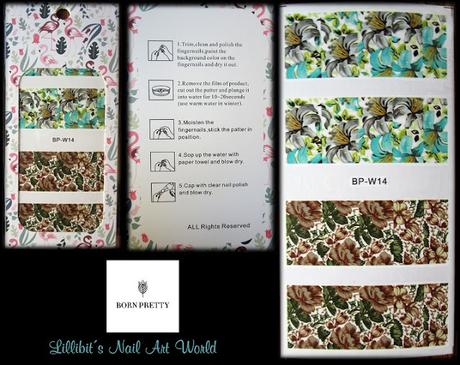 Water decals florales BP-W14