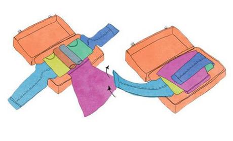 Doblar ropa para hacer la maleta