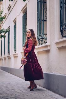 Burgundy velvet