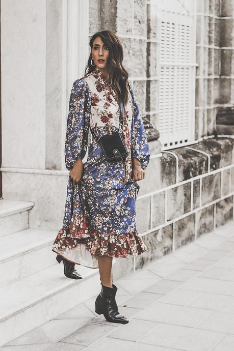 Cómo combinar un vestido de flores en invierno - Paperblog