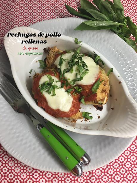 Pechugas De Pollo Rellenas De Queso Con Espinacas Pechugas De Pollo Rellenas De Queso Con Espinacas