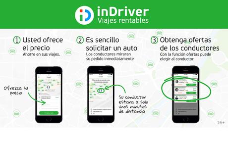 inDriver, la única app que permite negociar en tiempo real el costo del transporte urbano, ya está en Ecuador