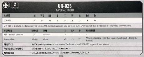 Perfiles, costes y reglas para W40K de las miniaturas de Blackstone Fortress