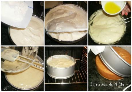 Tarta borracha con licor de frambuesas Tarta borracha con licor de frambuesas