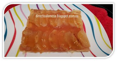 Tarta de manzana en hojaldre y con compota