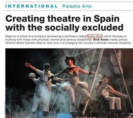 NADIE. revista THE STAGE, Reino Unido. por manu medina