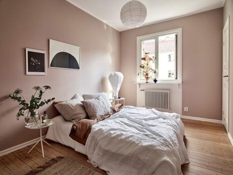 Dormitorio rosa moderno y nada cursi