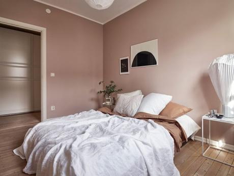 Dormitorio rosa moderno y nada cursi