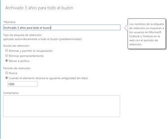 Archivado Office 365