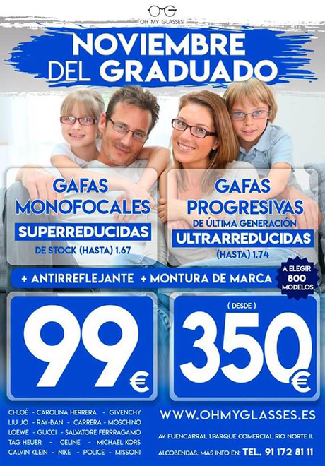 Estrena gafas graduadas por 99 euros en Oh my Glasses! hasta el 30 de Noviembre