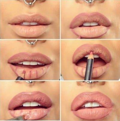 Trucos  para pintar los labios