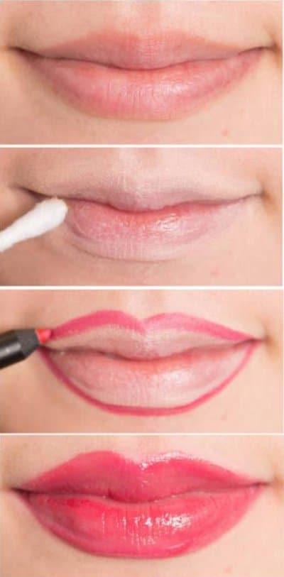 Trucos  para pintar los labios