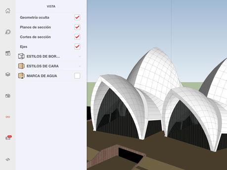 La obra en la tableta: Sketchup