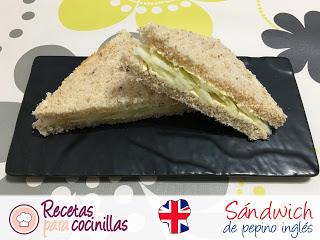 Sándwich inglés de pepino