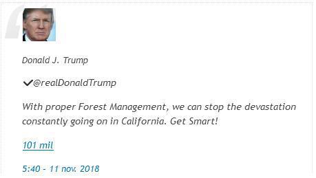 En los incendios más mortales de la historia de California, Donald Trump se pelea con los bomberos