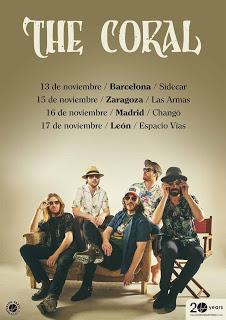 DMR cubrirá el concierto en Madrid de The Coral (16-11-2018)