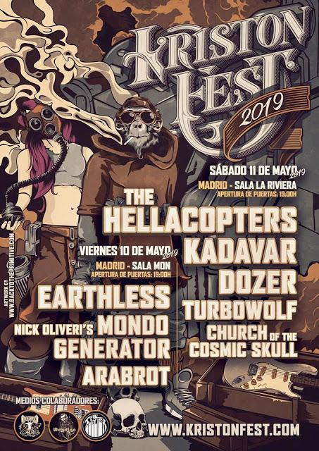 Kristonfest 2019 cierra cartel con The Hellacopters, Earthless, Dozer y Nick Oliveri's Mondo Generator