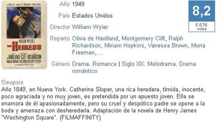 LA HEREDERA (William Wyler 1949)