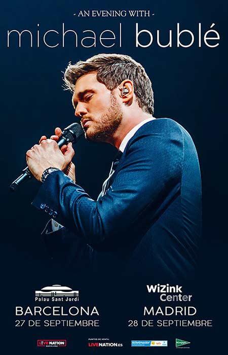 Michael Bublé ofrecerá dos conciertos en Madrid y Barcelona en 2019 Bublé en concierto