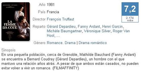 La Mujer De Al Lado (F.Truffaut-1981) V.O.S.E.