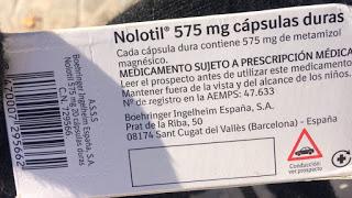 ¿Es seguro tomar nolotil?    Is it safe to use nolotil painkiller?