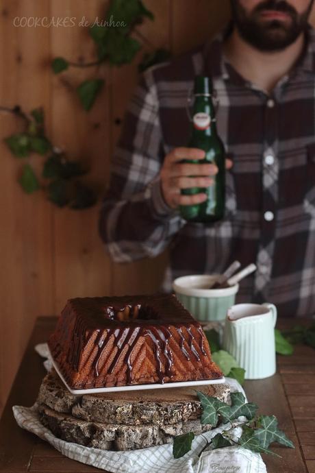 Bundt Cake de nocilla blanca y negra. Bizcocho marmolado. Cookcakes de Ainhoa