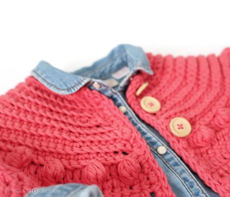 Chaqueta de Crochet Burbujas para niña – Patrón y Tutorial –