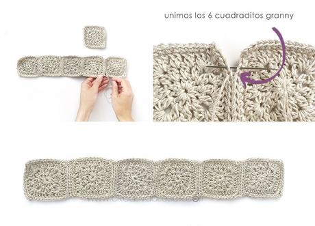 Vestido Granny Squares de Bebé combinado con Tela Cómo hacer un vestido de granny squeres de bebé combinado con tela DIY - Tutorial y Patrón