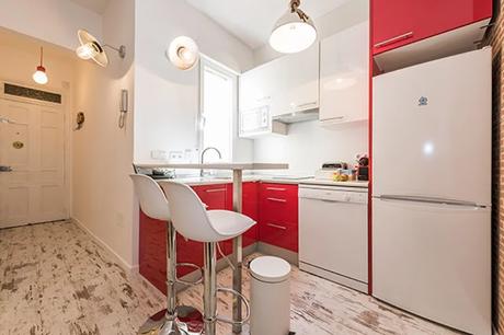 23 m2 con terraza e isla en la cocina