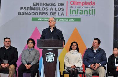 GANADORES DE LA OLIMPIADA DEL CONOCIMIENTO INFANTIL SERÁN BECADOS HASTA CONCLUIR ESTUDIOS UNIVERSITARIOS: ALFREDO DEL MAZO