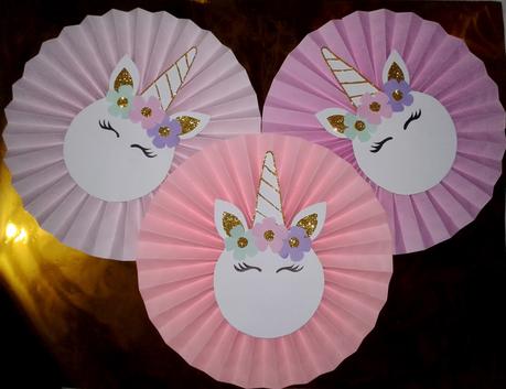 🎂🎈 DIY DETALLES DE UNICORNIO: ABANICOS 🎂🎈