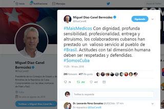 ¡Gracias a Cuba! Nota de los médicos populares de Brasil