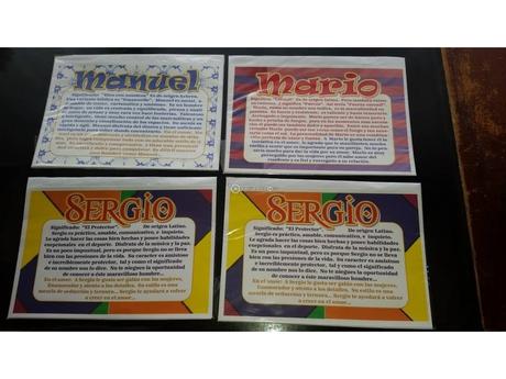 Collectibles And Hobbies Tarjetas Nombres Significado Manuel Sergio Mario Con Sobres A Rica