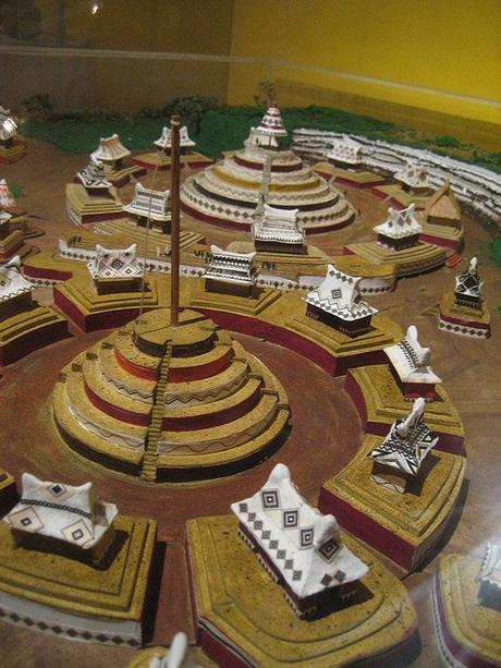 Foto de un modelo a escala de la Ciudad de Guachimontones. Modelo del Museo de Teuchitlán