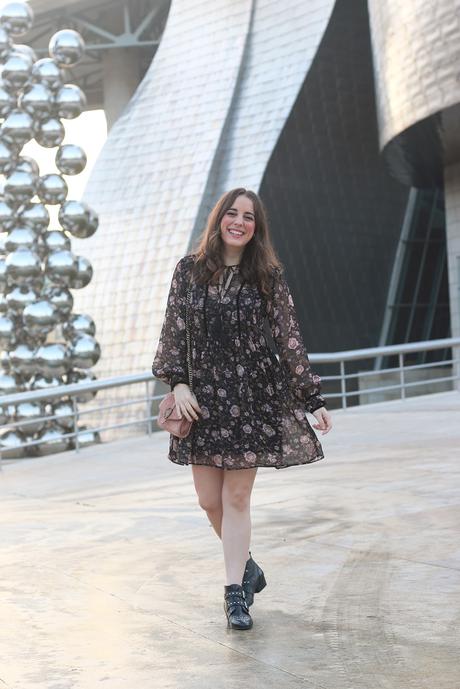 Otoño con vestido romántico