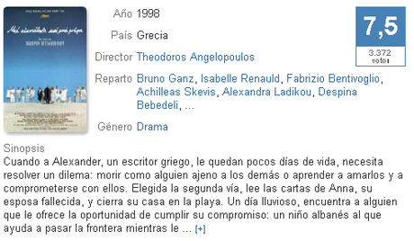 La eternidad y un dia- Theo Angelopoulos (1998)