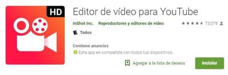 Cambiar la calidad y el formato de tus vídeos en Android Editor de vídeo para YouTube