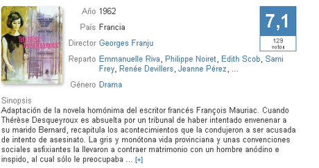 Relato íntimo / Thérèse Desqueyroux (Georges Franju-1962) V.O.S.E. Relato íntimo / Thérèse Desqueyroux (Georges Franju-1962) V.O.S.E.