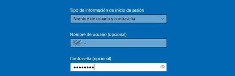Tipo de información de inicio de sesión Proxy en Windows 10