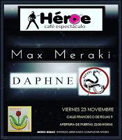 Concierto de Max Meraki y Daphne en Héroe Café Espectáculo