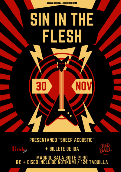 Concierto de Sin in the Flesh y Billete de Ida en Boite Live