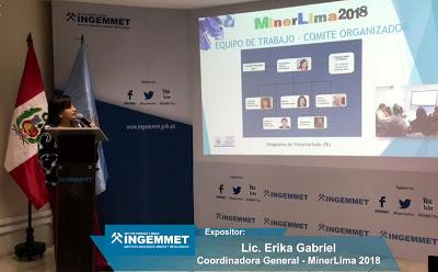 VIDEO: Nuestra Coordinadora General #MinerLima2018 Lic. PMP Erika GT presentó en INGEMMET la 4ta Feria de Minerales