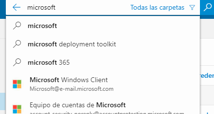 buscar correos outlook