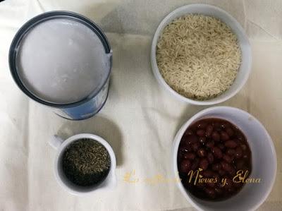 Rice and peas - Arroz con guisantes (frijoles rojos)