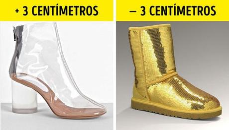 Piernas más largas y delgadas al vestir